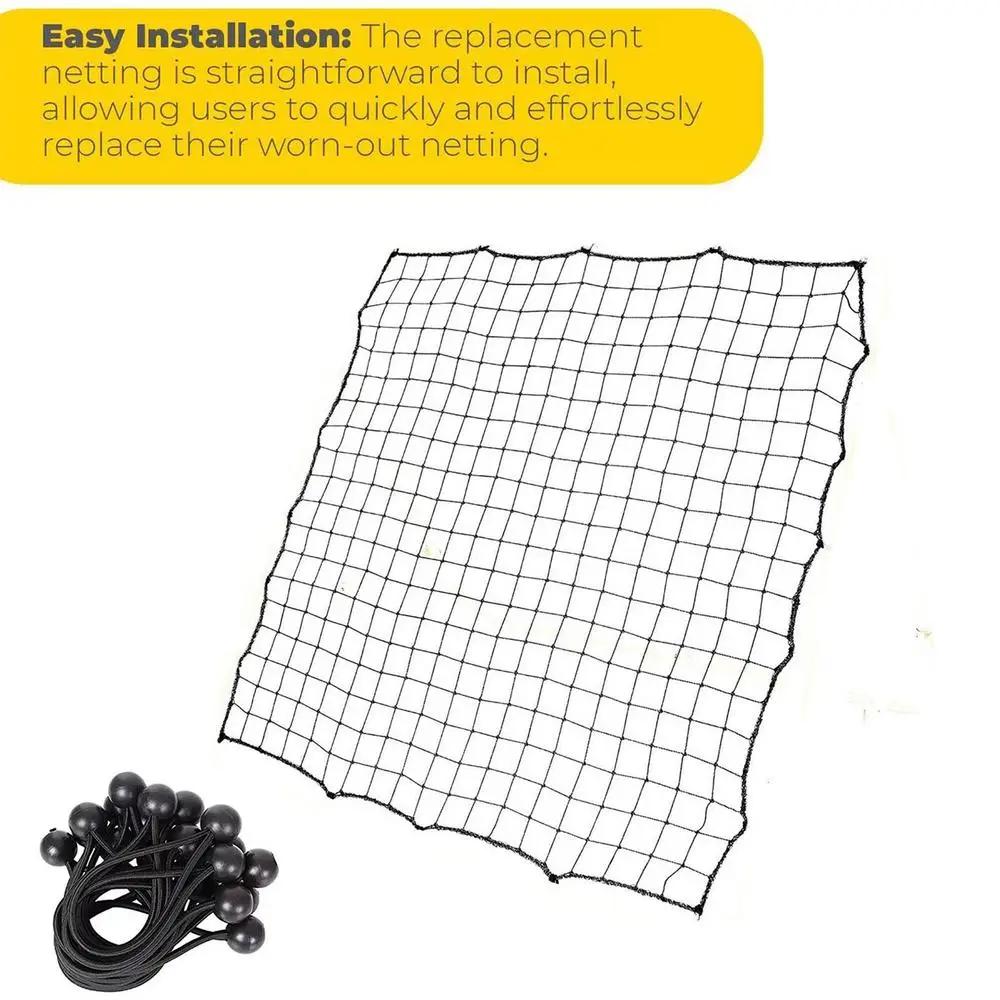 Replacement Net For Rebounder 39.37x39.37 Inches Football Catching Net With 20 Ropes Fielding Training Rebound Catch Mesh