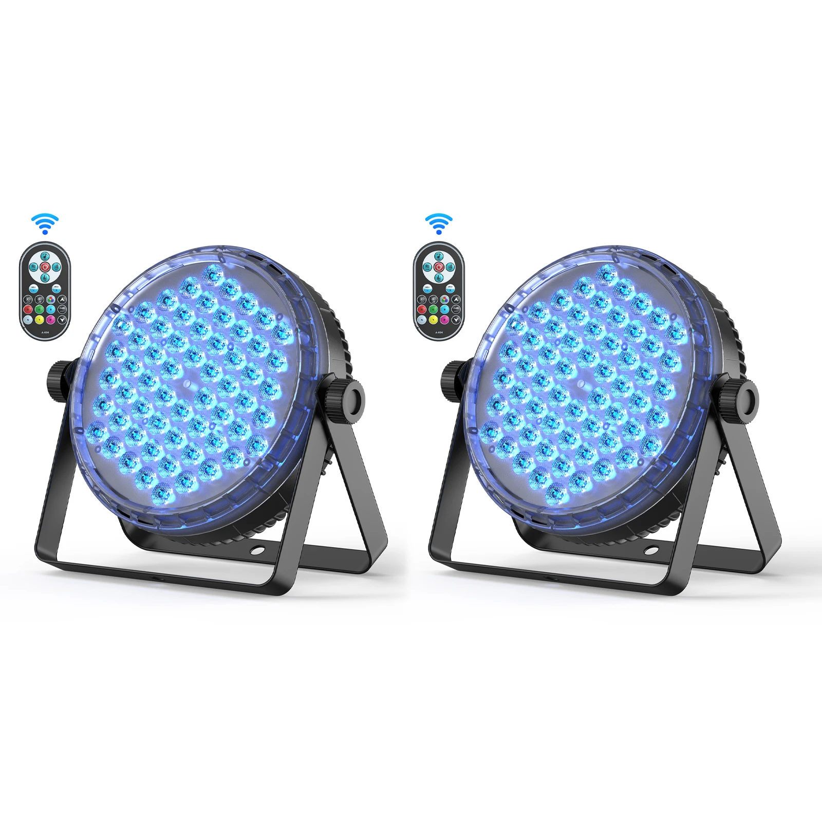 Leleght 2Pcs 200W RGBW 4-in-1 LED DJ Par Light DMX512 & Sound Activated Uplighting for DJ Disco Club Wedding Party Church Stage