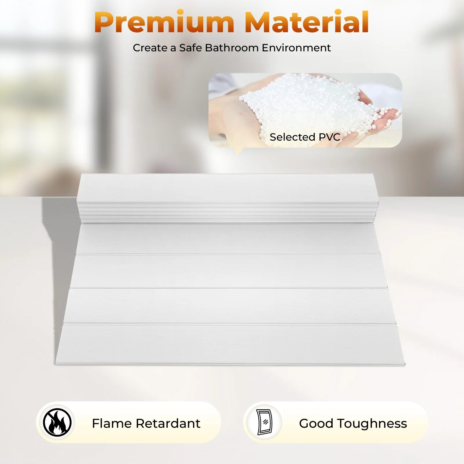 Bath Cover Folding Bathtub Cover Waterproof Dustproof Bathtub Board White Strong Bearing Capacity for Standard Bathtubs
