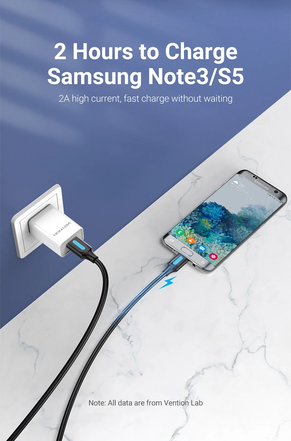 Vention Micro B Cable USB 3.0 2A to USB A Cable Data Transfer Fast Charger Cord for Hard Drive Samsung Micro B USB 3.0 Cable