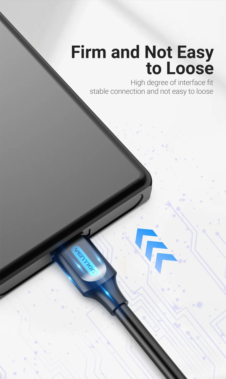 Vention Micro B Cable USB 3.0 2A to USB A Cable Data Transfer Fast Charger Cord for Hard Drive Samsung Micro B USB 3.0 Cable