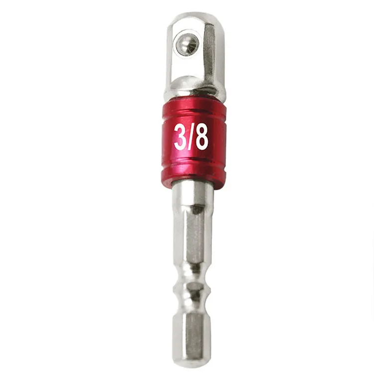Chrome Vanadium Steel Socket Adapter Hex Shank to 1/4" 3/8" 1/2" Extension Drill Bits Driver Electrical Drilling Heads