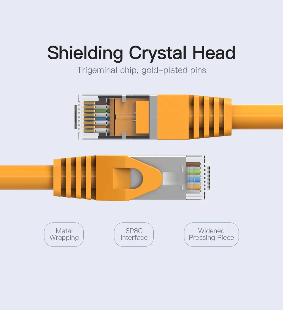 Vention Ethernet Cable RJ45 Cat 6A Lan Cable UTP RJ 45 Network Cable for Cat6 Cat6a Compatible Patch Cord for Modem Router Cable
