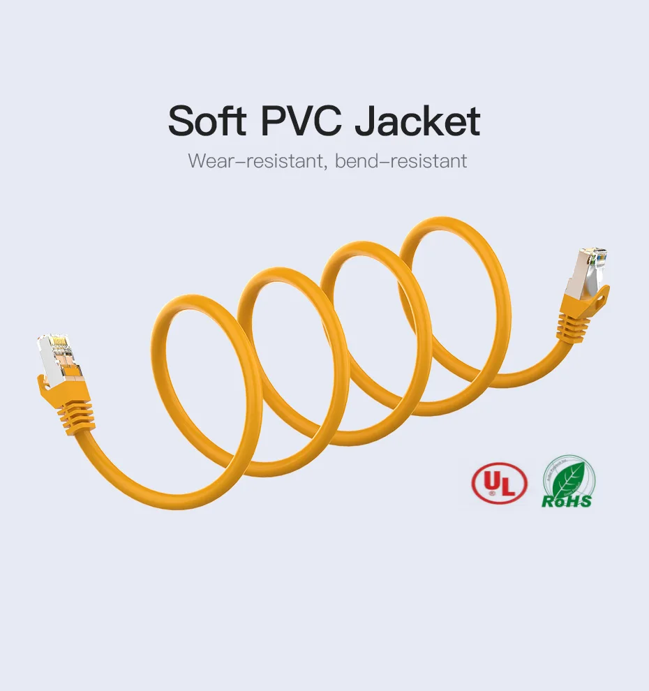 Vention Ethernet Cable RJ45 Cat 6A Lan Cable UTP RJ 45 Network Cable for Cat6 Cat6a Compatible Patch Cord for Modem Router Cable