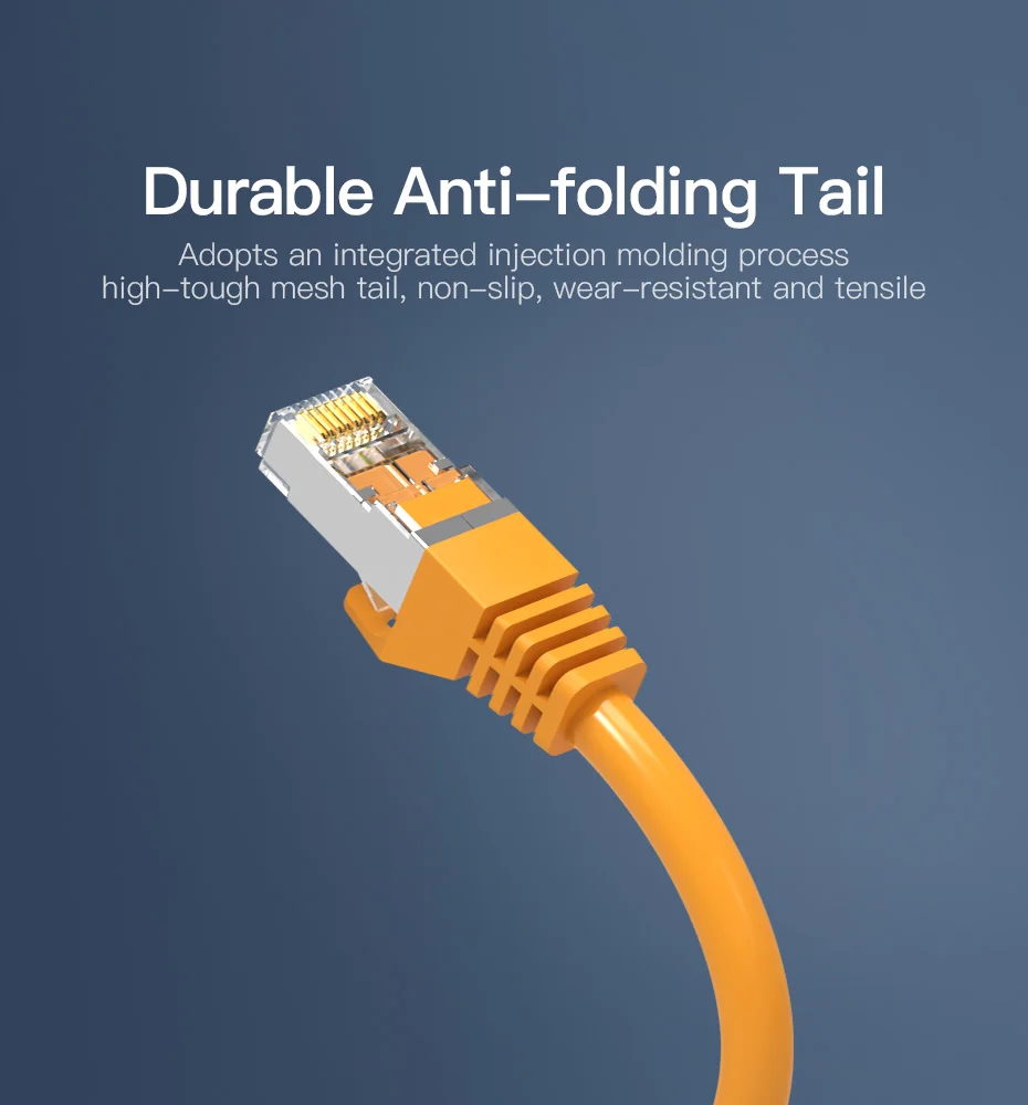 Vention Ethernet Cable RJ45 Cat 6A Lan Cable UTP RJ 45 Network Cable for Cat6 Cat6a Compatible Patch Cord for Modem Router Cable