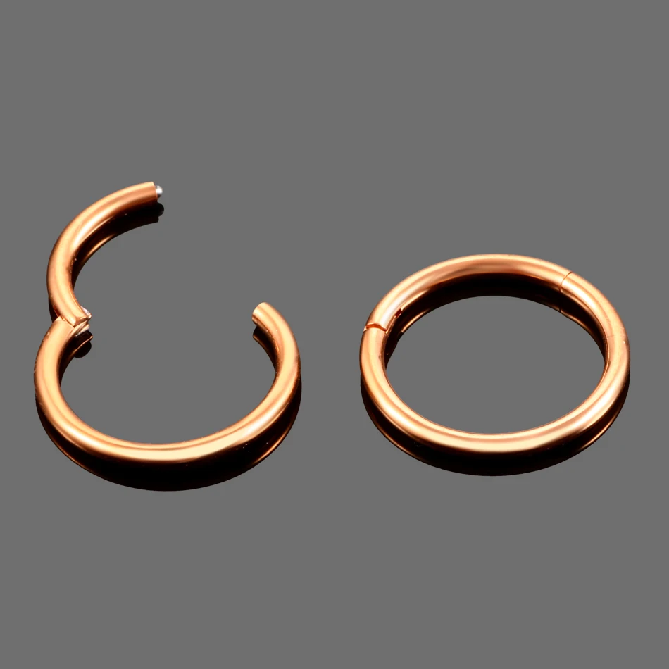 1PC Titanium Segment Nose Piercing 12G Septum Clicker Pirsing Earring 14G Nostril Piercing Helix Conch Pirsing Nariz 20G Jewelry