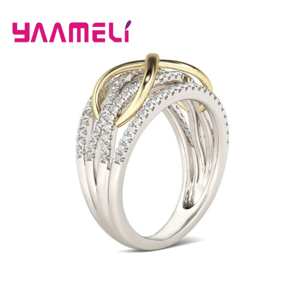 925 Sterling Silver Infinity Love Ring Shining Cubic Zircon Bowknot Letter 8 Eternity Promise Jewelry for Woman Girlfriend