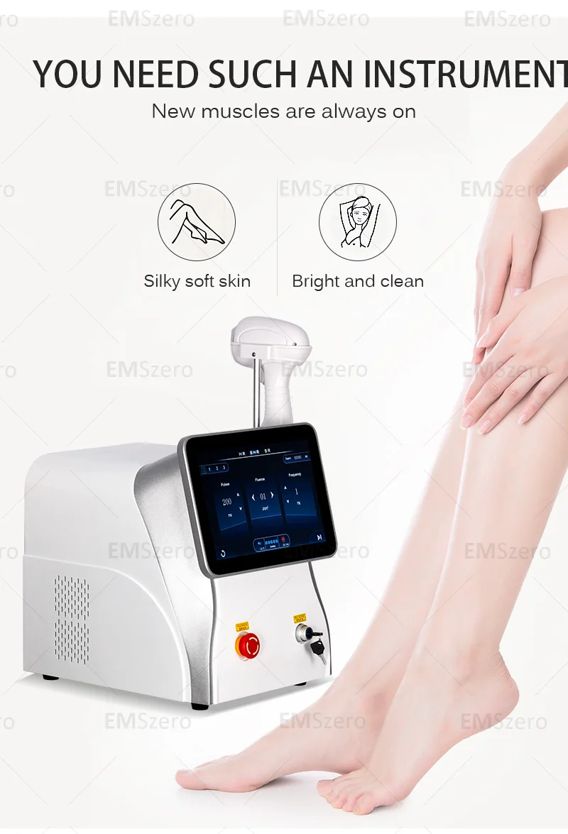 808nm Diode Laser Hair Removal Equipment Permanent Painless Non-invasive Permanent Cooling Head Painless Epilator Salon 5000W CE