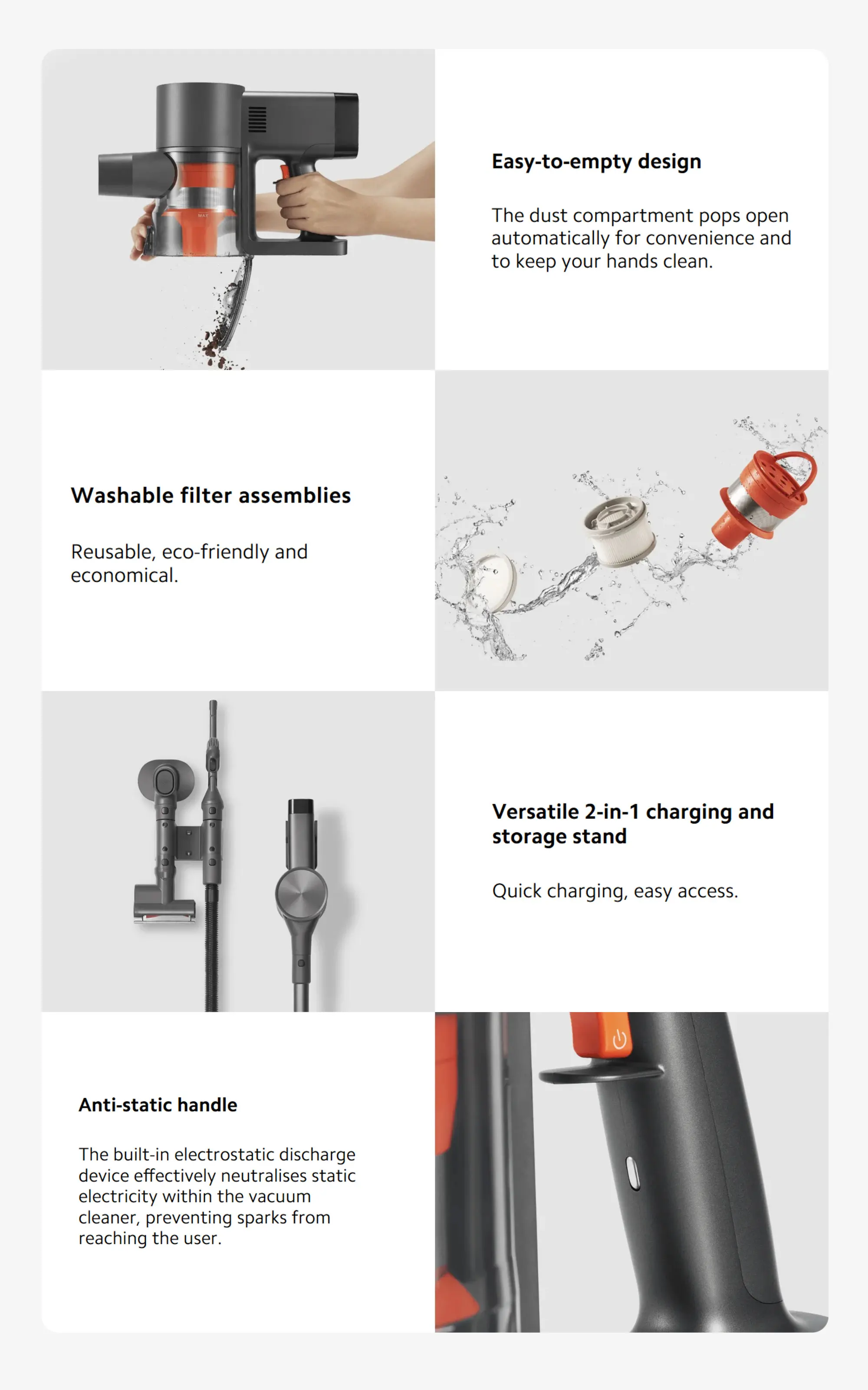 Xiaomi Vacuum Cleaner G20 Max, Mijia Wireless Hand-held Strong Suction Long Battery Life Searchlight Dust Removal Mite Suction