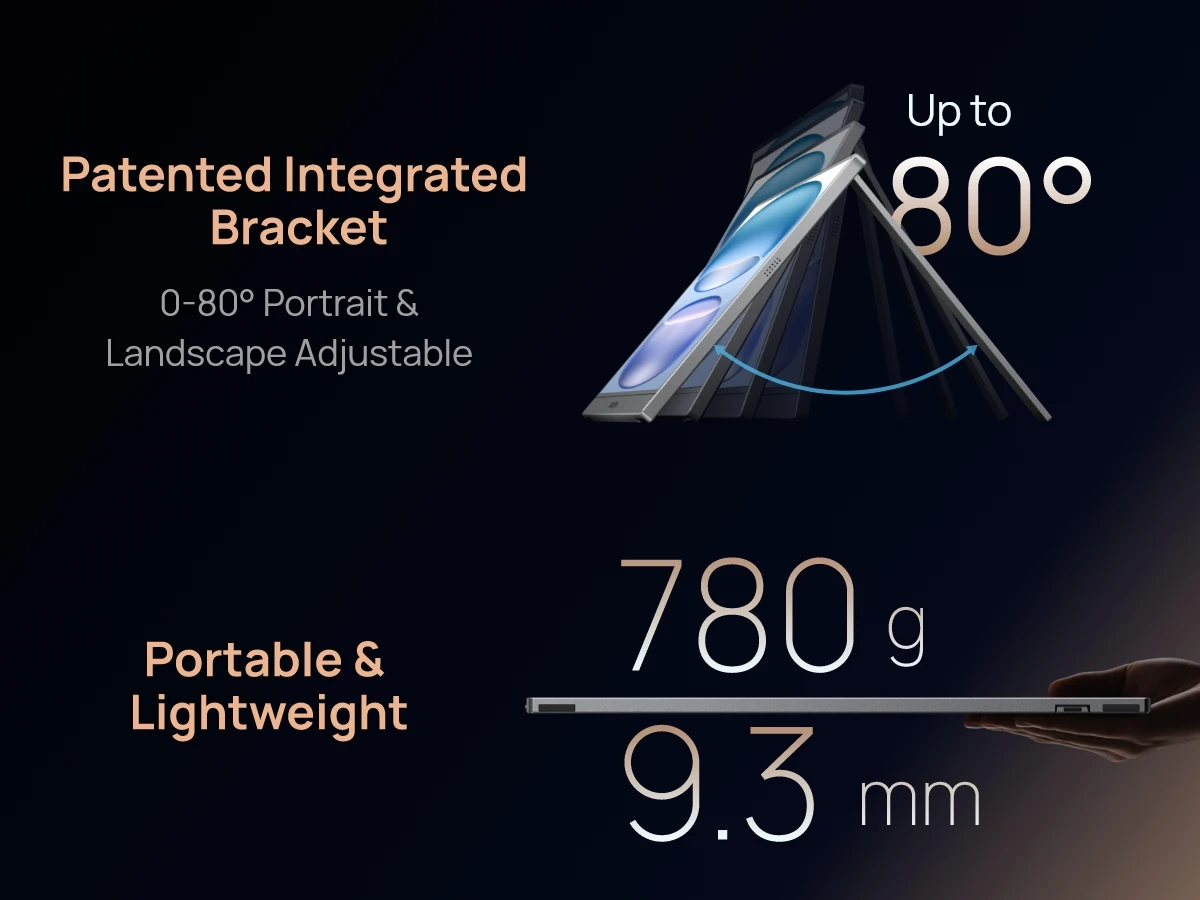 ARZOPA 16.1'' 180Hz 2.5K Portable Monitor, 2560x1440 QHD 107% SRGB, External Second Screen for Laptop, PC, PS5, Mac, Xbox-Z3FC