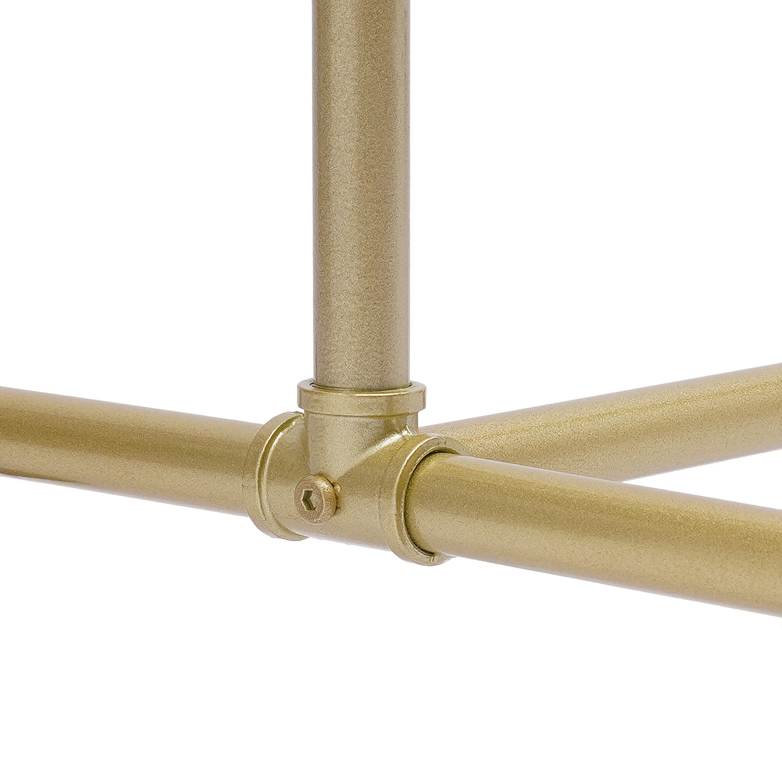Gold Free Standing Coat Rack 100lbs Capacity Industrial Clothing Rack Heavy Duty Garment Rail with Wheels for Store Bedroom