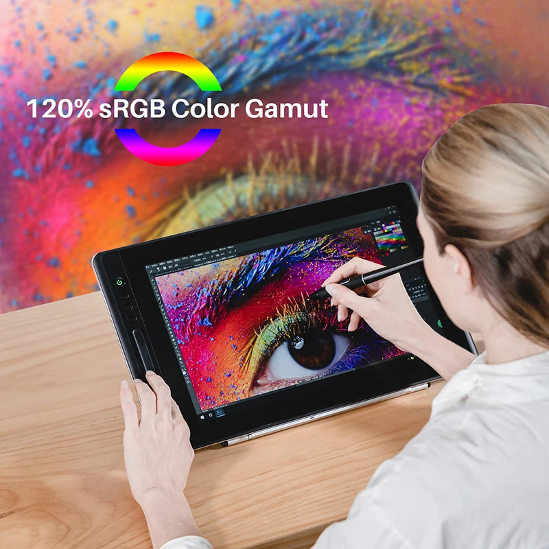 Huion Kamvas Pro 16 15.6 inch Graphic Tablet Monitor Battery-Free Pen Display Digital Tablet Drawing Monitor with Tilt AG Glass