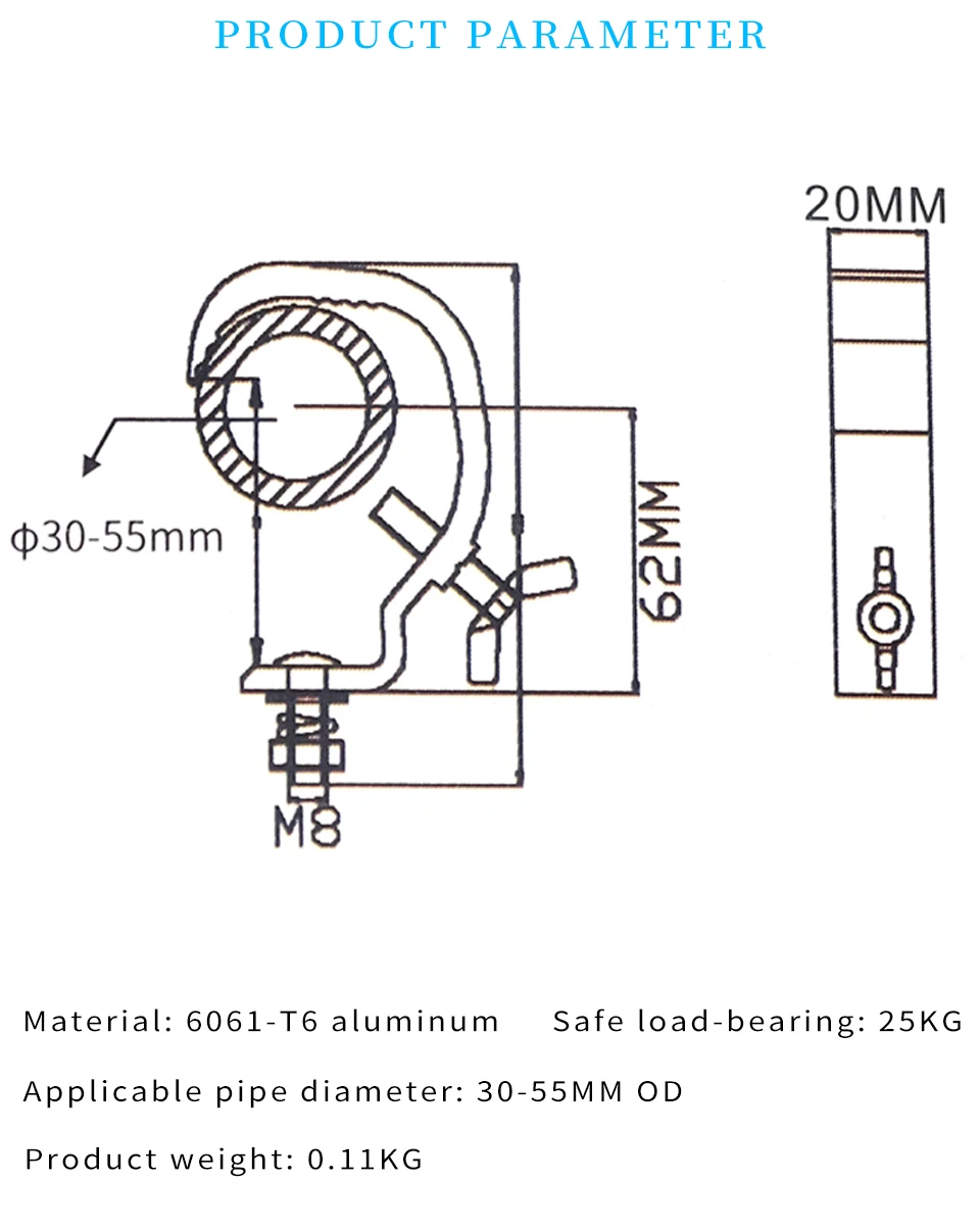 10Pcs/Lot Led Stage Light Truss Aluminum Lights Hook Par Light Hooks DJ Club Light Hanging Hook
