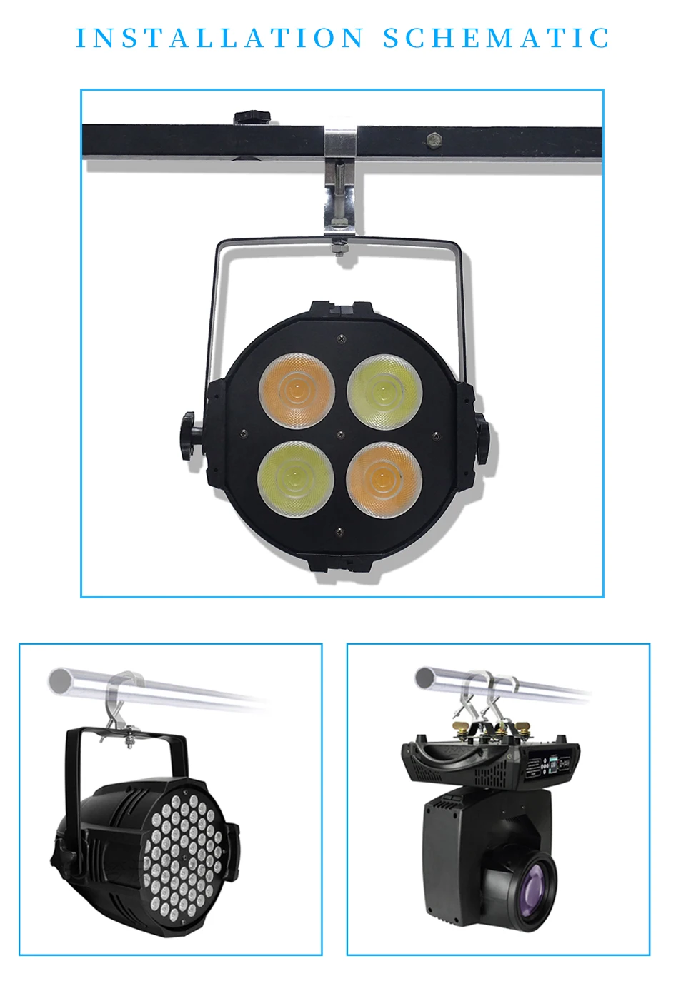 10Pcs/Lot Led Stage Light Truss Aluminum Lights Hook Par Light Hooks DJ Club Light Hanging Hook