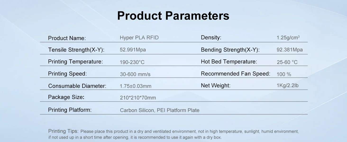 Creality Hyper PLA RFID Filament 1.75mm 1KG High-speed Printing Comes with A Built-in Chip To Recognize Colors for K2 Plus Combo