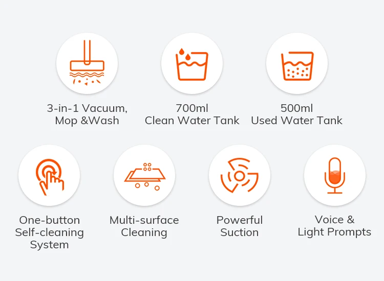 Ilife W90 Cordless Wireless Wet Dry Smart Mop Washing, 5500Pa Suction, 1 Min Self Cleaning, Large Dual Water Tank