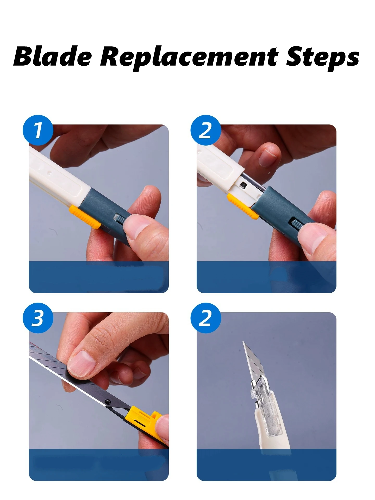 9mm Anti-Shaking Utility Knife Sharp Steel Blades Box Cutter Auto Lock Professional Craft DIY Opener