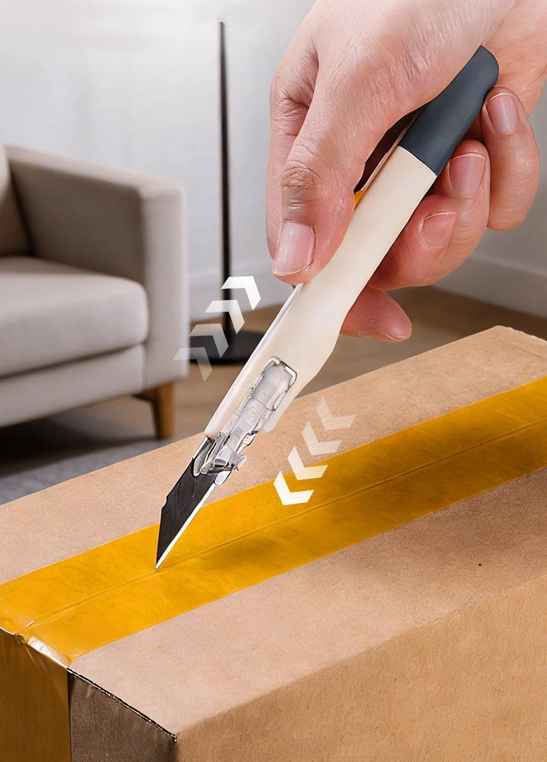 9mm Anti-Shaking Utility Knife Sharp Steel Blades Box Cutter Auto Lock Professional Craft DIY Opener