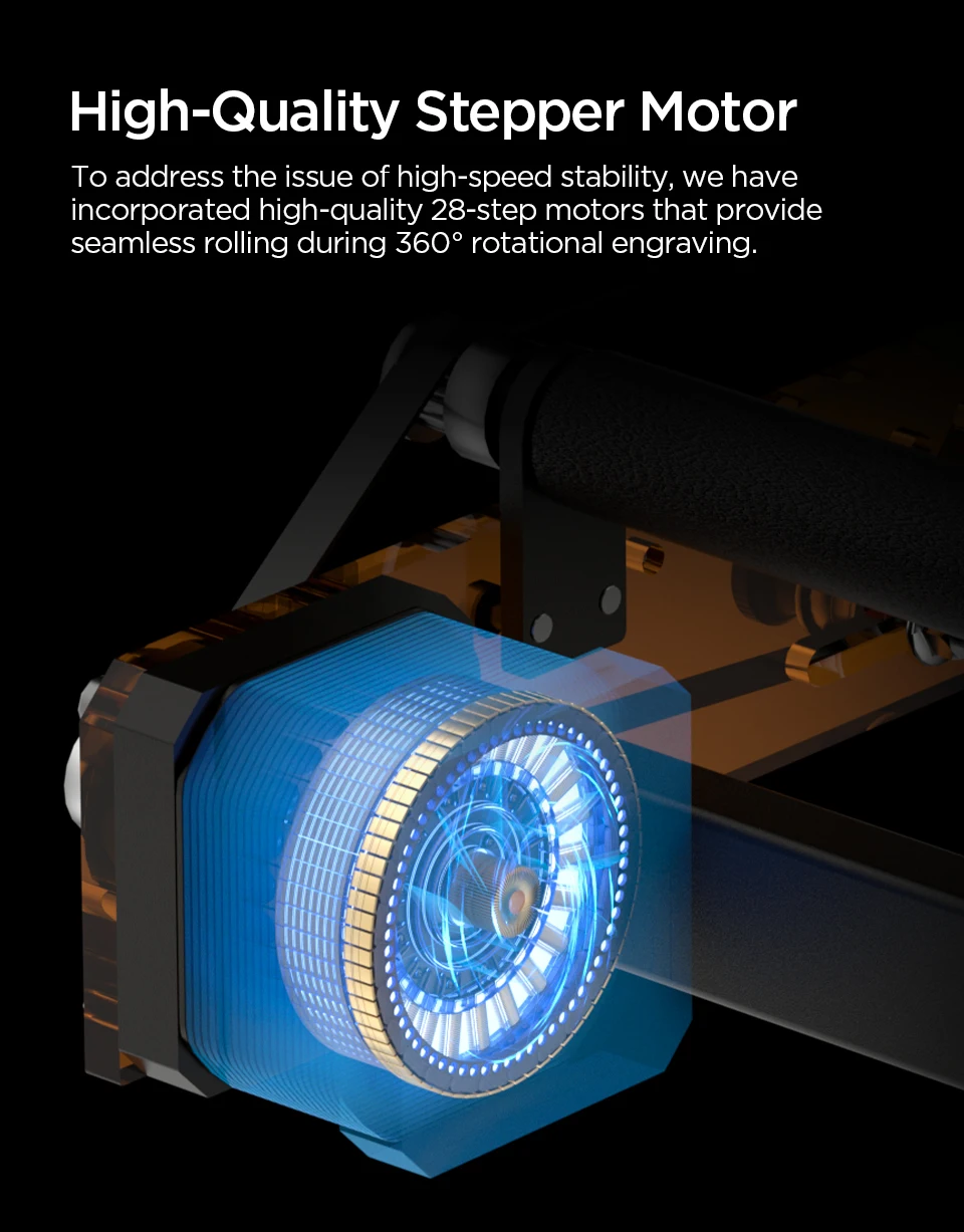 ACMER M3 Rotary Roller for 95% Laser Engraver Y-axis Roller 360° Rotating 6-164mm Engraving Diameter For Cylindrical Objects
