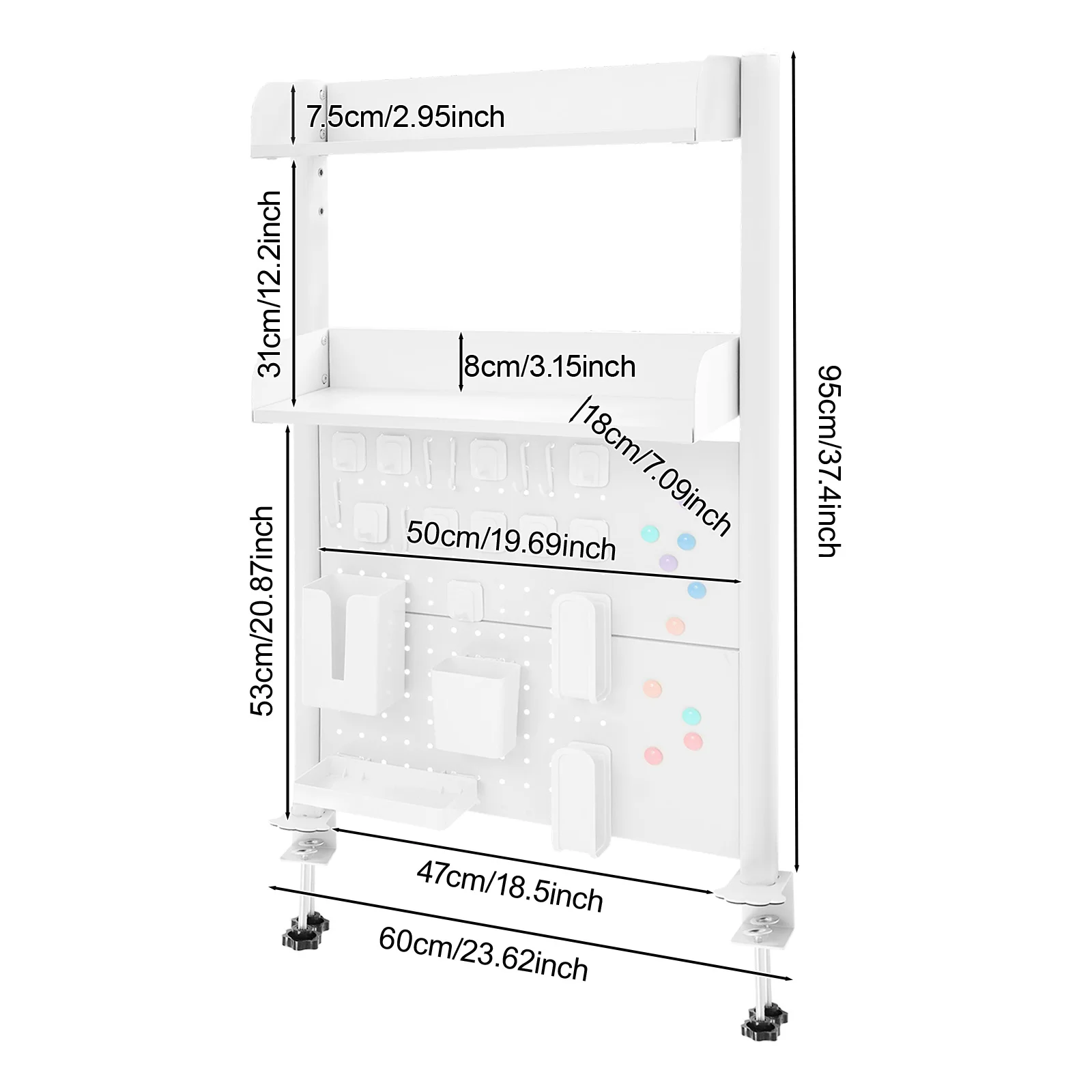 Desktop Bookshelf Multipurpose Clip-on Desk Organiser Countertop Clip-on Bookshelf
