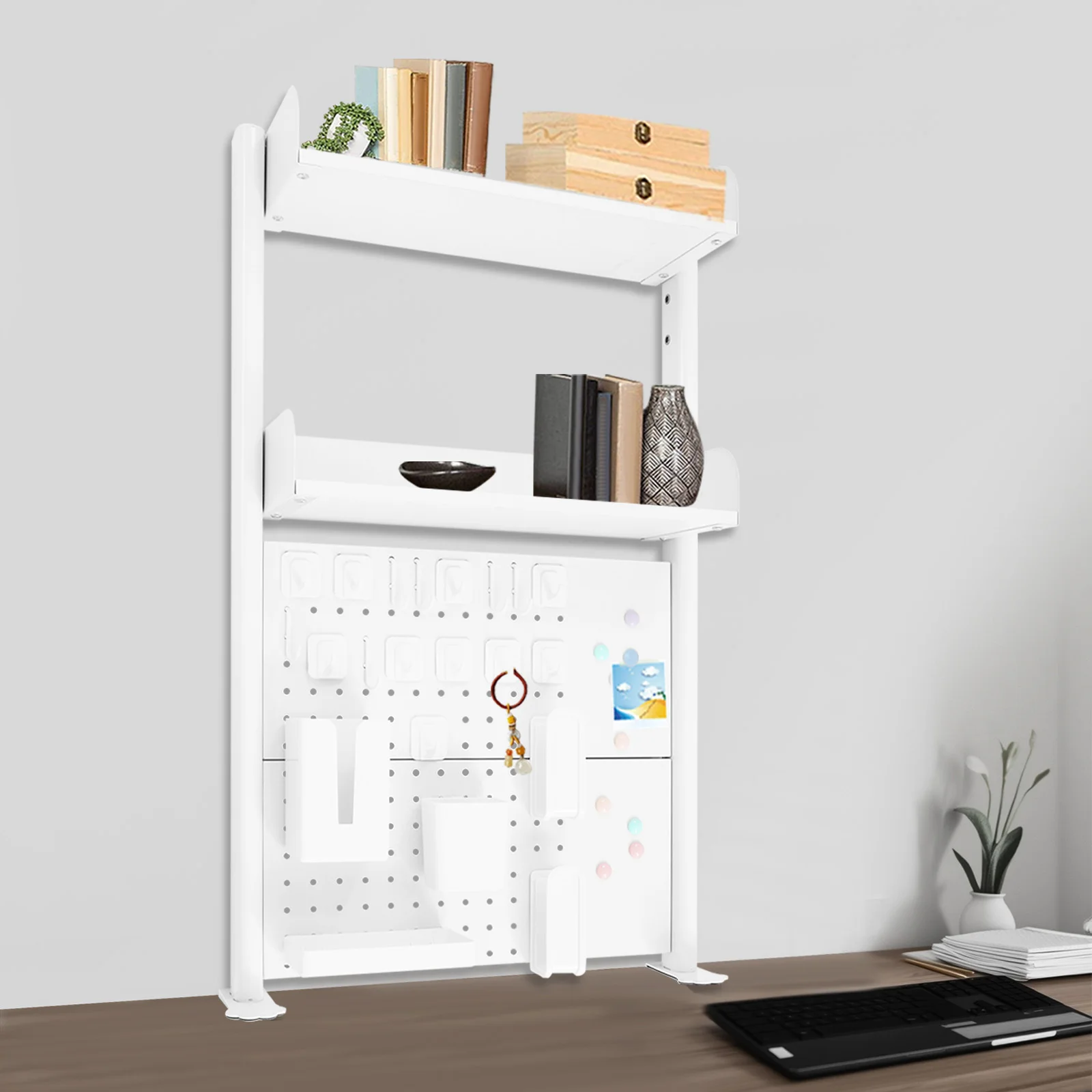 Desktop Bookshelf Multipurpose Clip-on Desk Organiser Countertop Clip-on Bookshelf