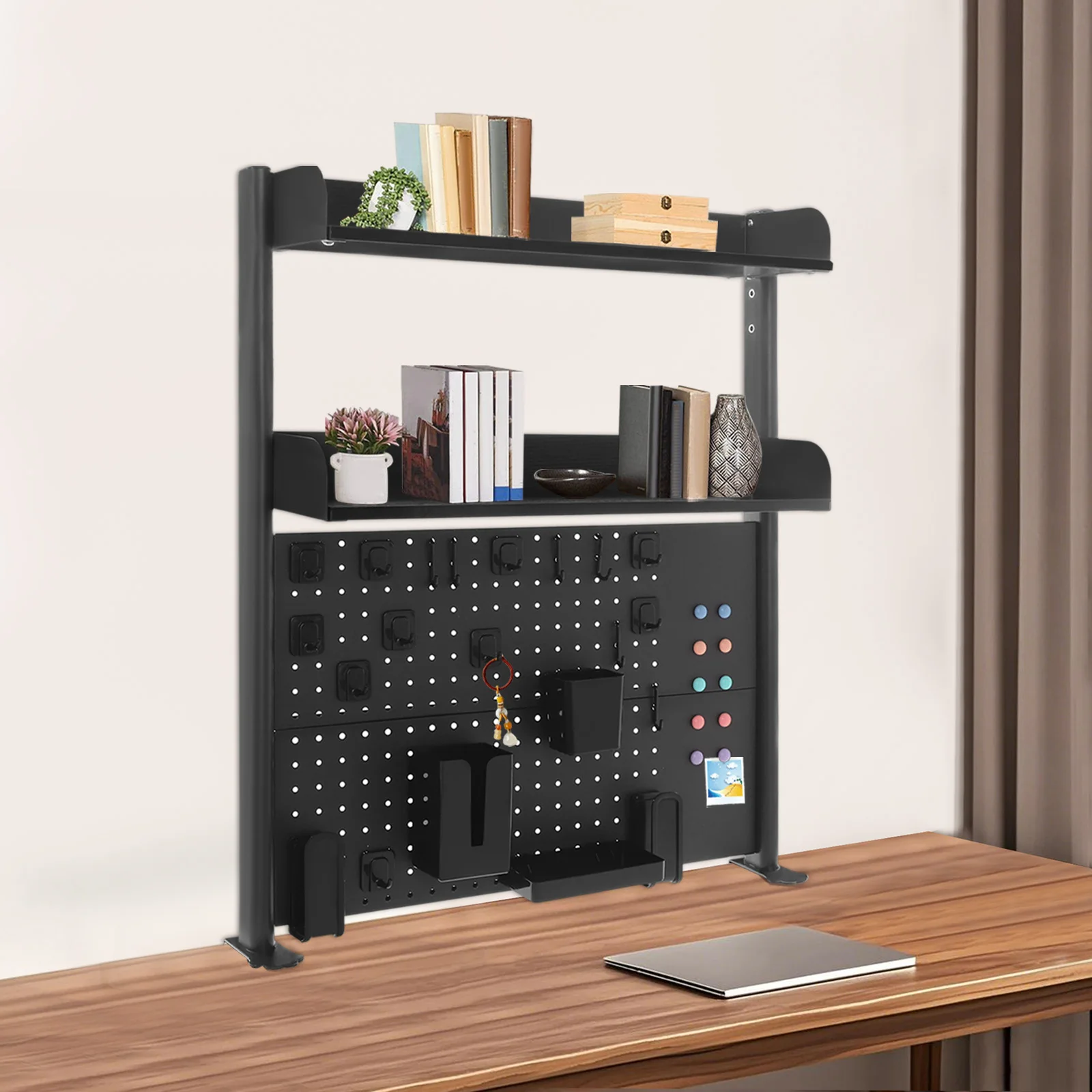 Desktop Bookshelf Multipurpose Clip-on Desk Organiser Countertop Clip-on Bookshelf