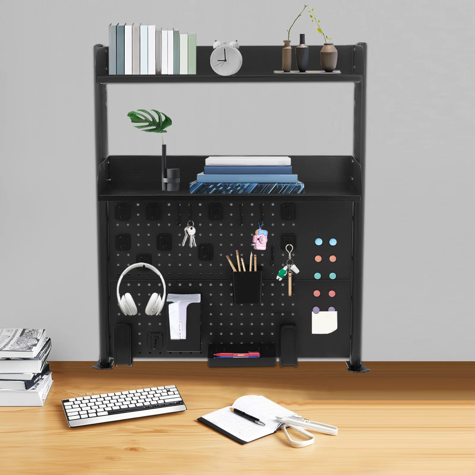 Desktop Bookshelf Multipurpose Clip-on Desk Organiser Countertop Clip-on Bookshelf