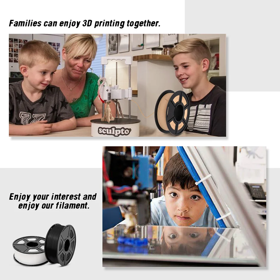 JAYO PLA Classic 10Rolls 3D Printer Filaments High Speed Matte PLA 1.75mm Maxi of 600mm/s no Bubble Free FDM for 3D Printing
