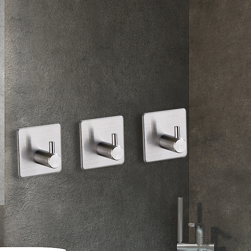Self Adhesive Kitchen Towel Hooks Door Wall Mounted Household Hat Key Coat Rack Door Hanging Organizer Home Soupplies