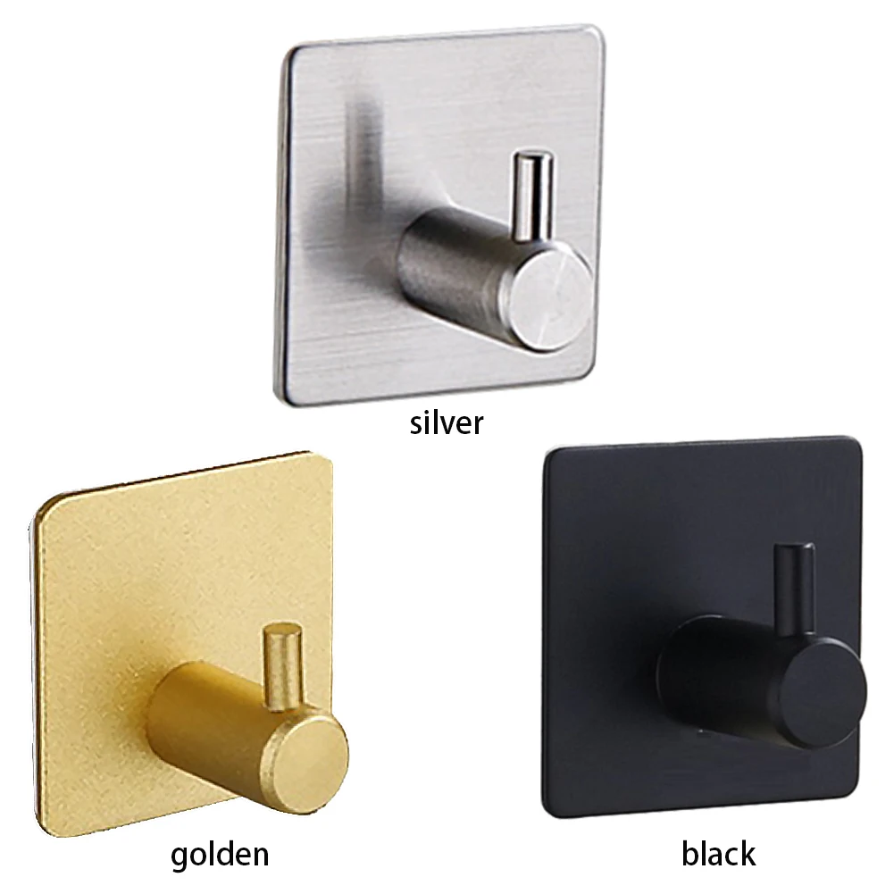 Self Adhesive Kitchen Towel Hooks Door Wall Mounted Household Hat Key Coat Rack Door Hanging Organizer Home Soupplies