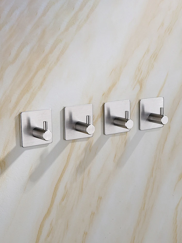 Self Adhesive Kitchen Towel Hooks Door Wall Mounted Household Hat Key Coat Rack Door Hanging Organizer Home Soupplies