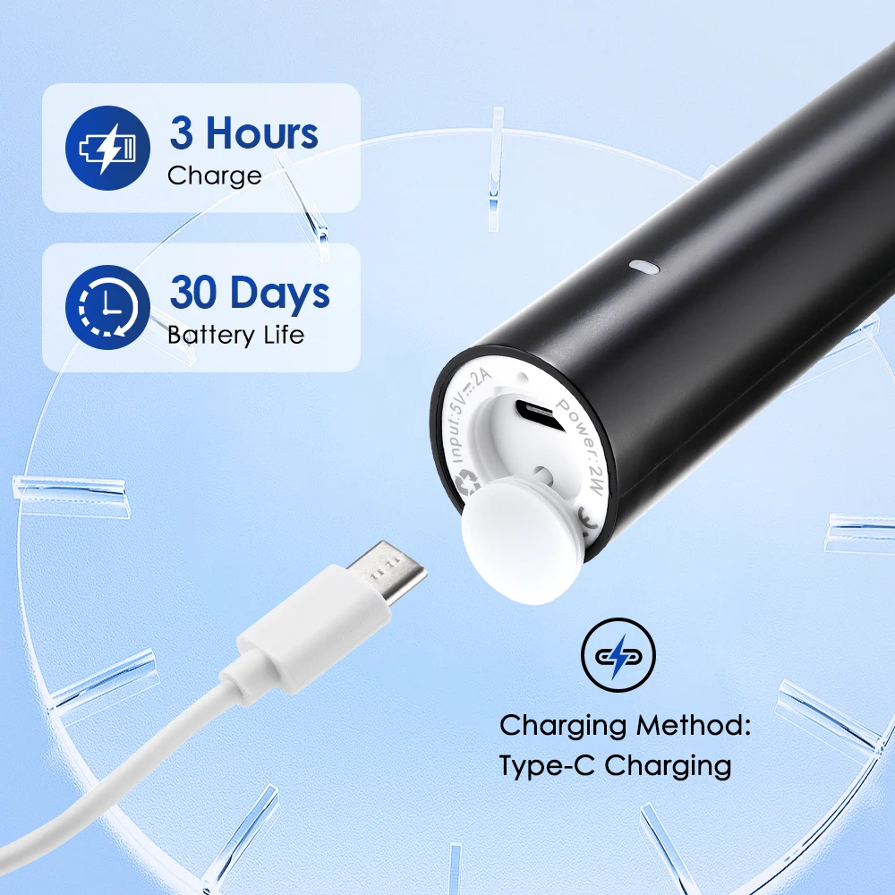 Electric Toothbrush Cordless USB Rechargeable Waterproof Intelligent Toothbrush Effective Oral Care Adults Automatic Tooth Brush
