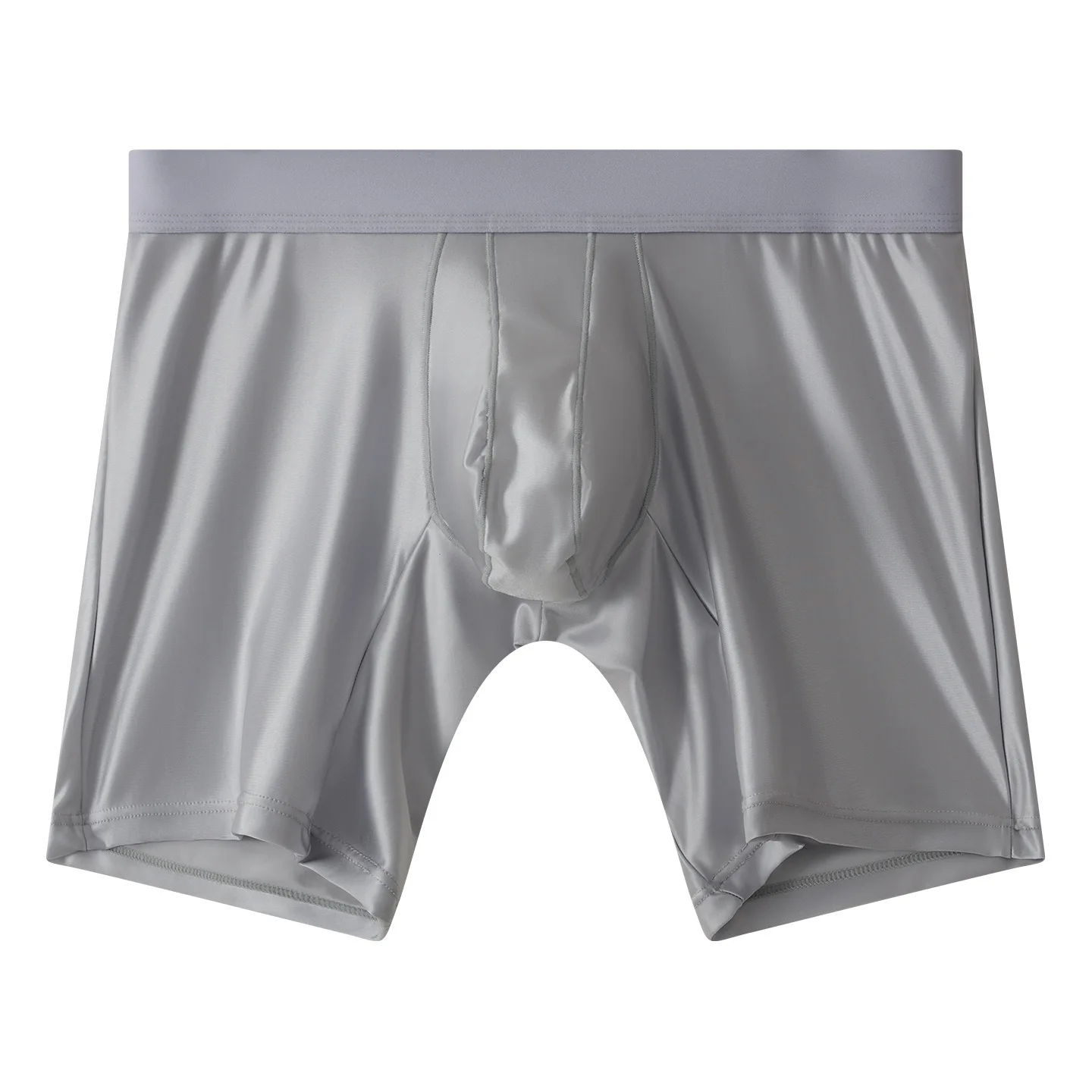 Mens Underwear Boxers Solid U Pouch Panties For Man Extended Leg Boxer Shorts Homme Middle Waist Sports Underpants Male M-XXL