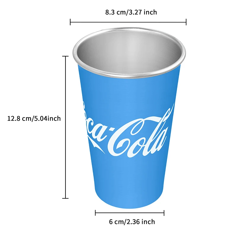 470ML Cold Discolored Aluminum Cup Cold Drink Cola Cup Cold Color Changing Drinking Cup Reusable Beer Mugs Collection Gifts