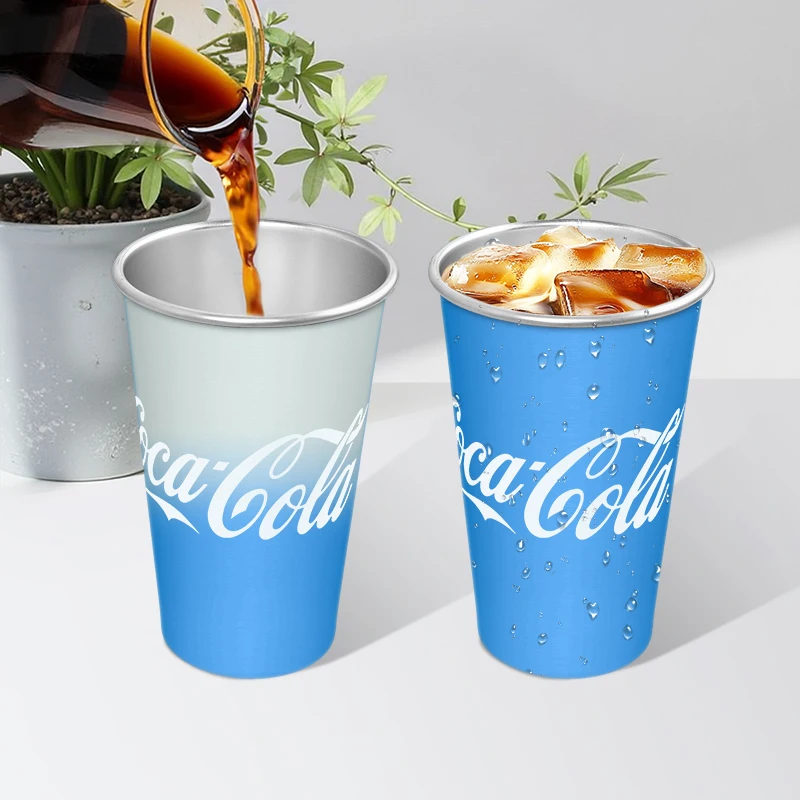 470ML Cold Discolored Aluminum Cup Cold Drink Cola Cup Cold Color Changing Drinking Cup Reusable Beer Mugs Collection Gifts