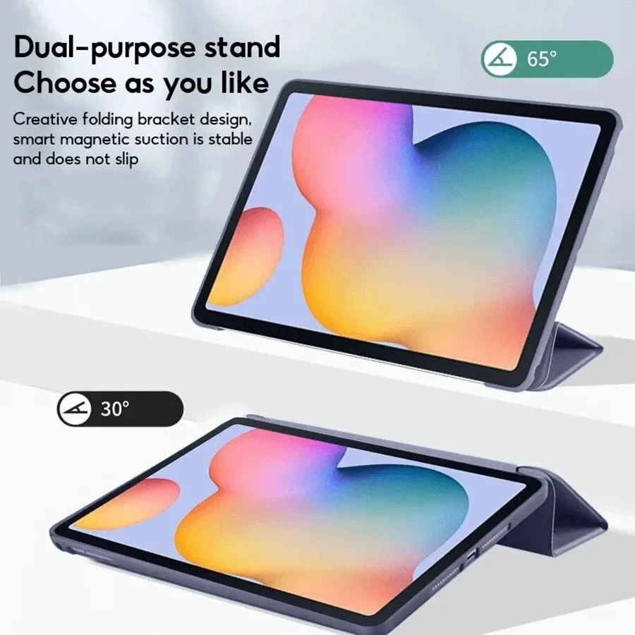 For Samsung Galaxy Tablet Case Tab S6 lite 10.4 Tab A9+ A8 A7 S8 S9 S10 11 FE 12.4 Smart Auto Sleep Wake Function Silicone Cover