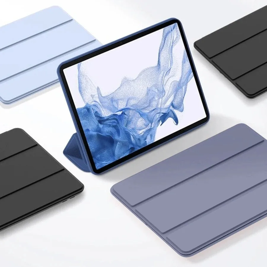 For Samsung Galaxy Tablet Case Tab S6 lite 10.4 Tab A9+ A8 A7 S8 S9 S10 11 FE 12.4 Smart Auto Sleep Wake Function Silicone Cover