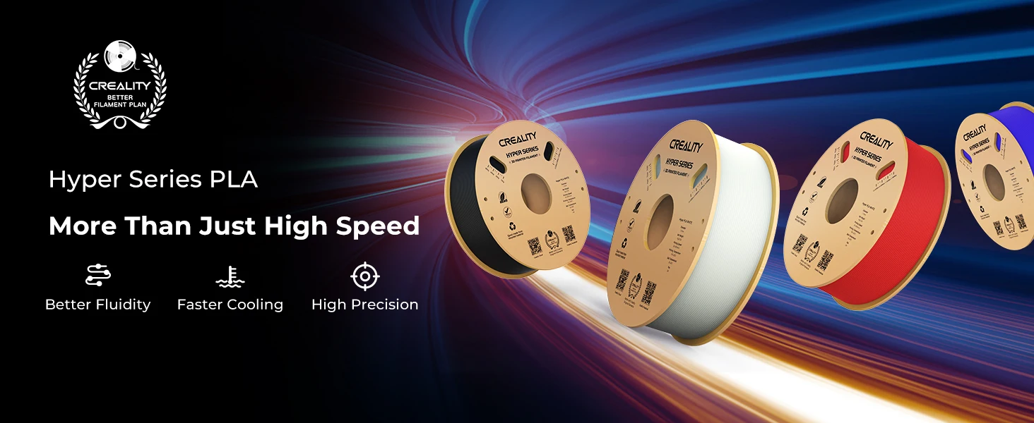 5/10KG Creality Hyper PLA Filament 1.75mm High Fluidity High Speed 3D Printing Material Stable Extrusion Spool Dimensional