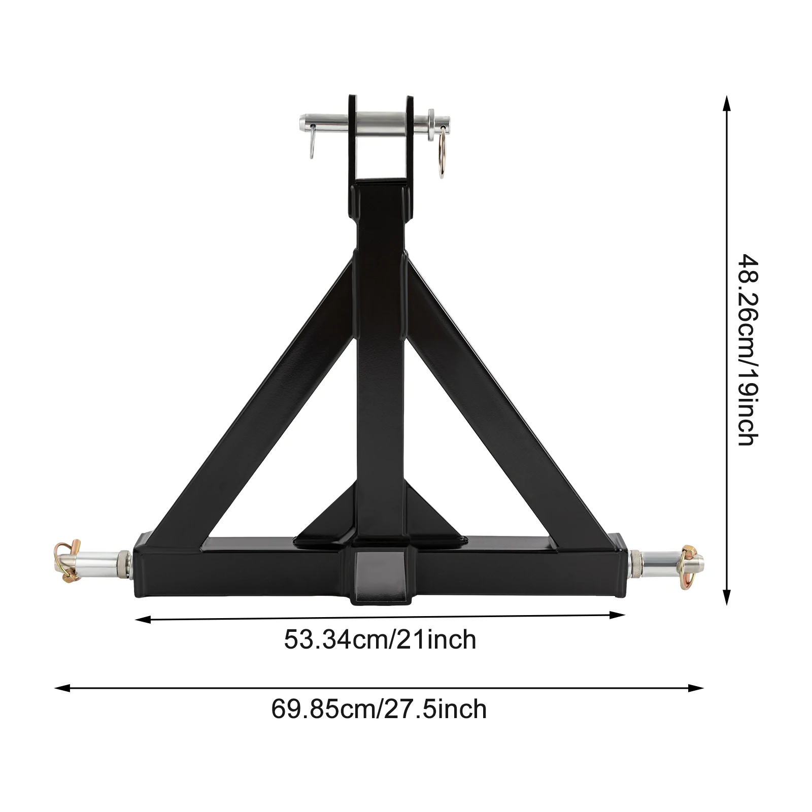 Trailer Towing 3-point Trailer Hitch Tractor Drawbar Hitch Adapter with 2" Receiver