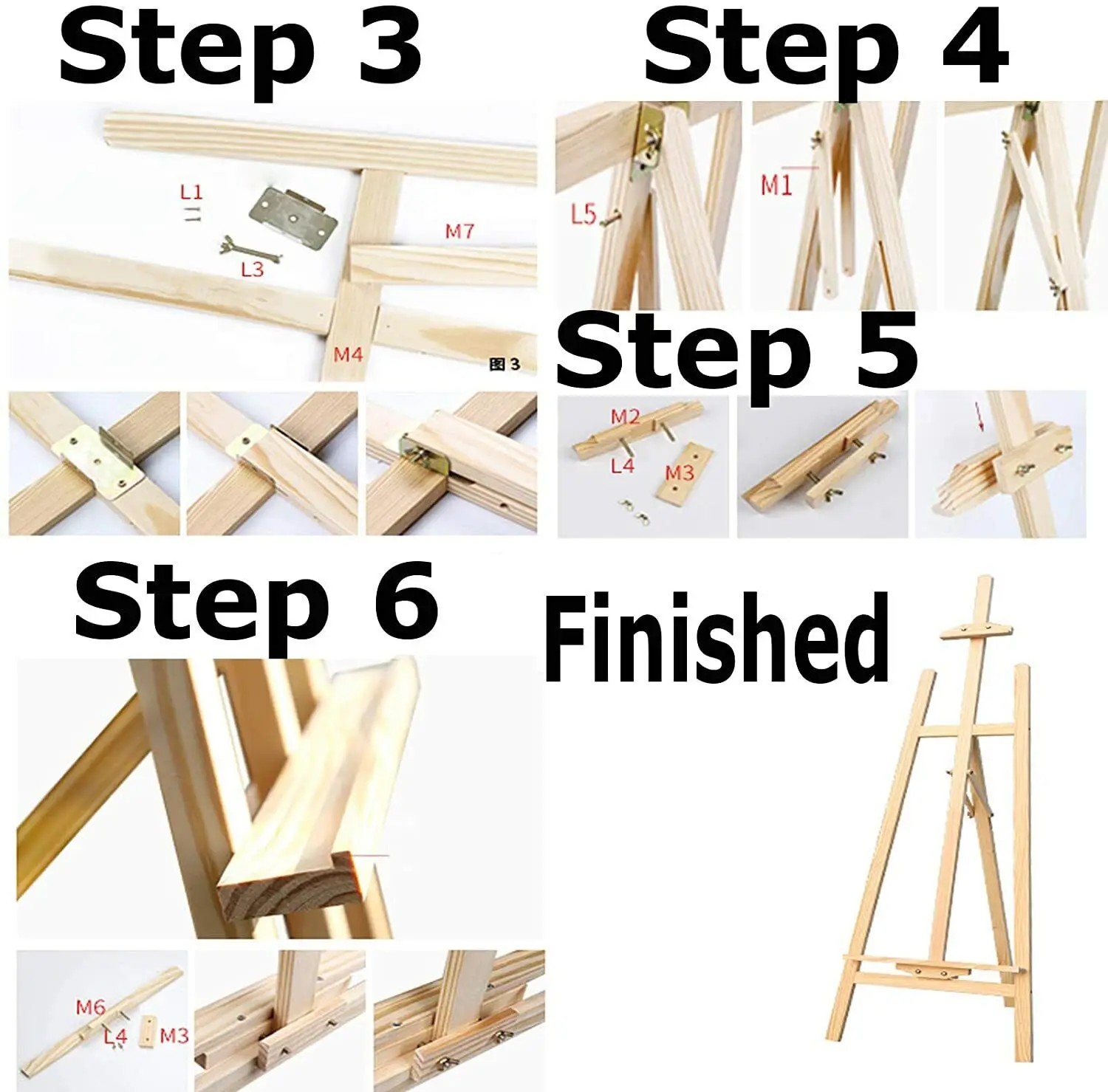 Easel Stand Wooden A-Frame Folding Pine Wood Artist Art Craft Adjustable Display Exhibition for Wedding Painting Art Easel