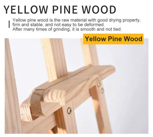 Easel Stand Wooden A-Frame Folding Pine Wood Artist Art Craft Adjustable Display Exhibition for Wedding Painting Art Easel