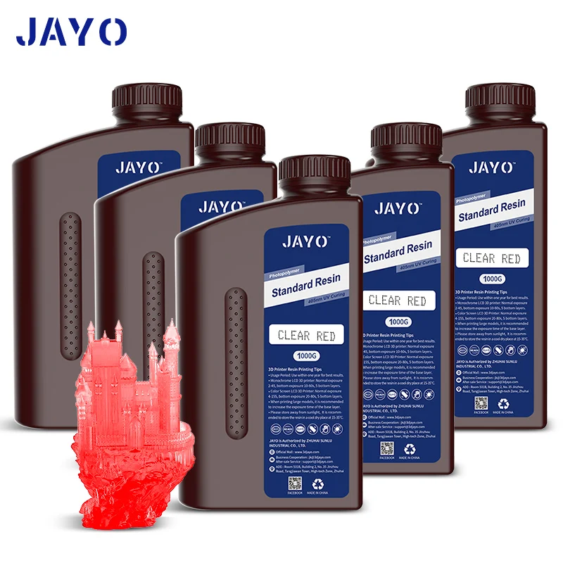 JAYO 3D Resin Standard 10KG Multi-color transparent resin UV Photopolymer Resin Liquid 405nm For LCD 3D Printer From warehouse