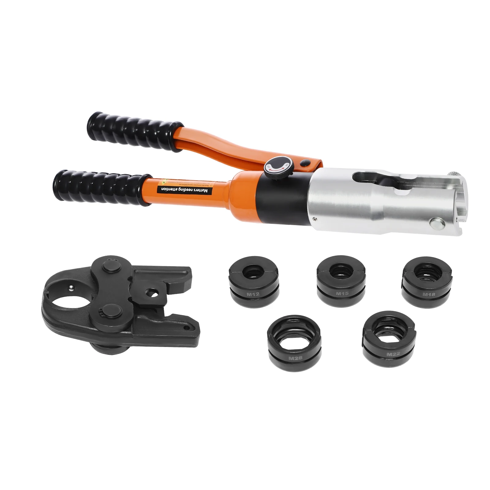 Professional Crimping Pliers Copper Pipes Crimper Hydraulic Press Tool 10T with Toolbox V/M Molds