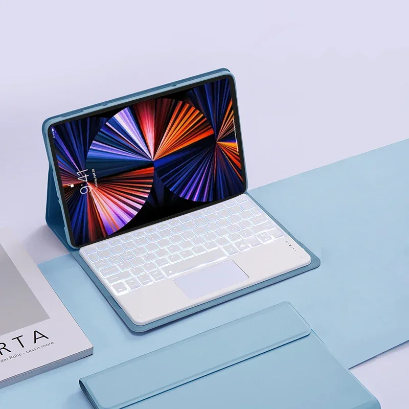 Case with Touchpad Keyboard for Xiaomi Pad 7 Tablet Case Magnetic Backlit Keyboard for Xiaomi Mi Pad 7 Teclado Keyboard Cover