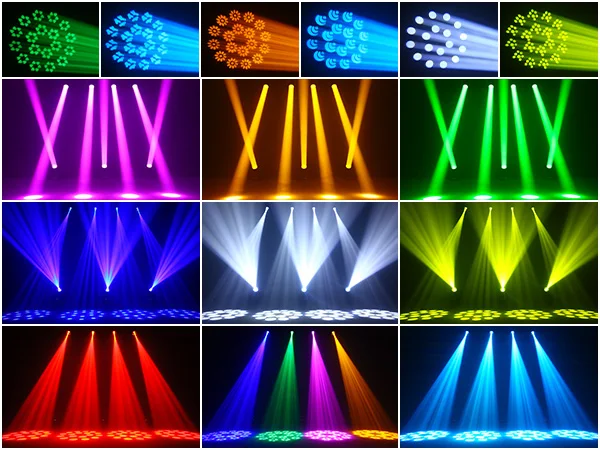U'King 150W Beam Moving Head Light Rotating 18 Prisms 14 Gobos LED Rainbow Effect Zoom Stage Light DMX512 for DJ Disco Show Bar