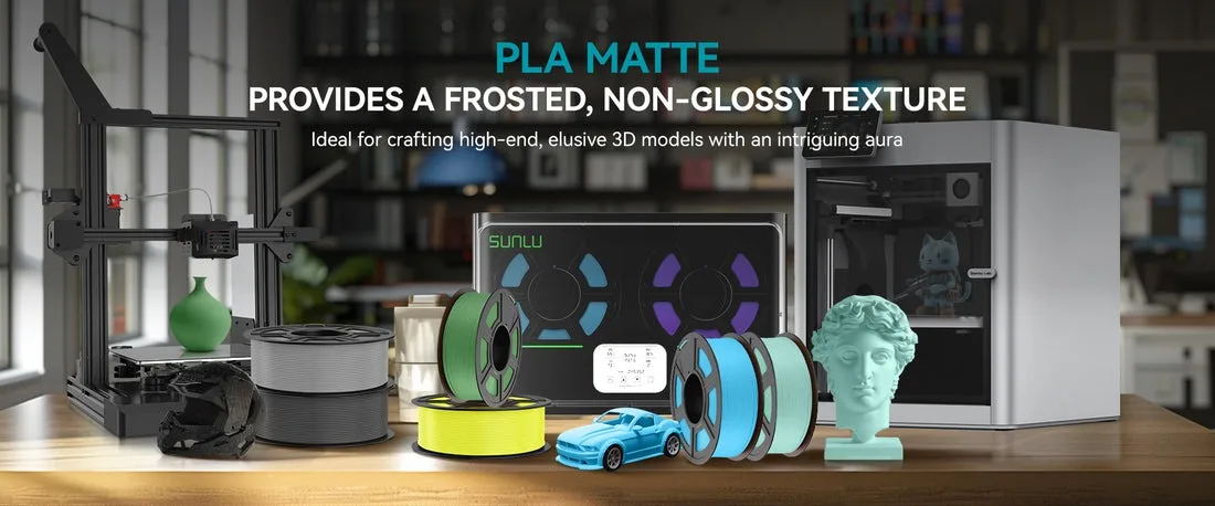 SUNLU 1KG（PLA Classic)High Speed Matte PLA Filament 1.75mm 1kg High Speed Printing Neatly Arranged Filament Fit Most FDM Printer