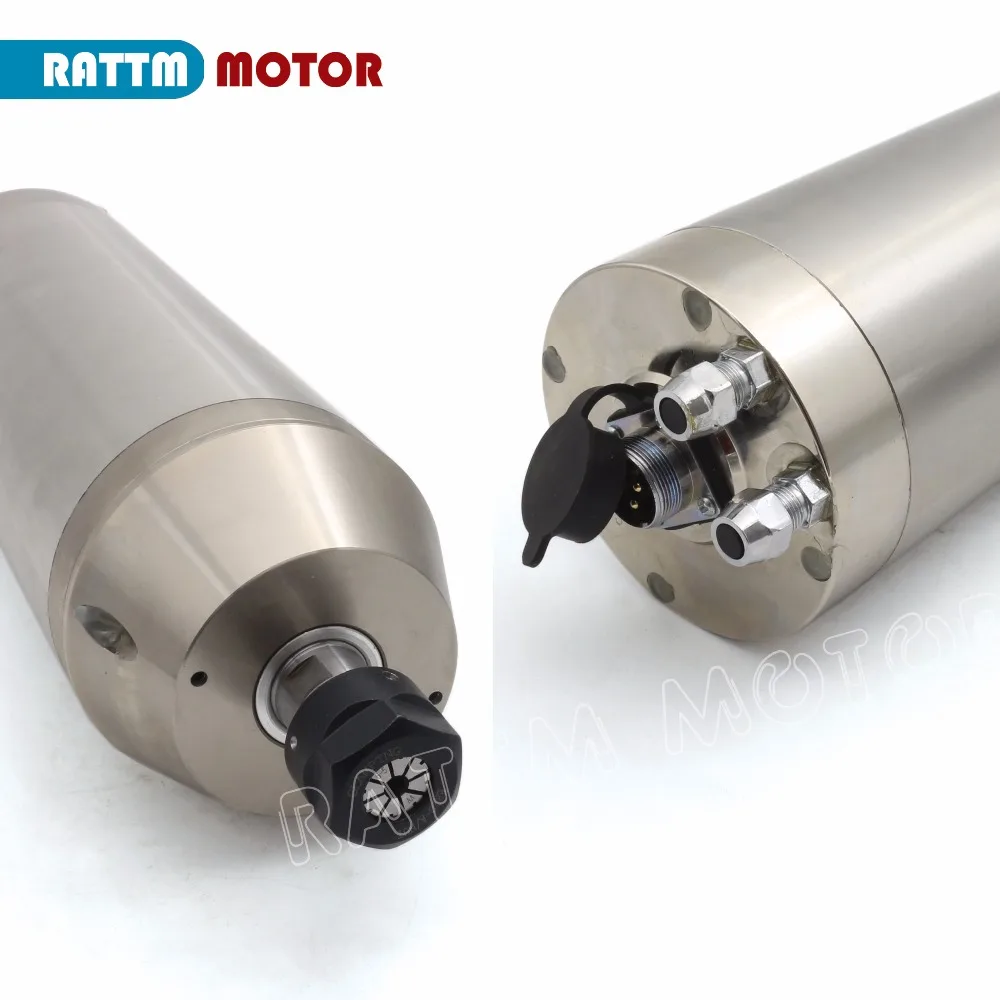 【EU&BR Stock】CNC Spindle 3.5KW 220V 380V Waterproof Water Cooled Spindle Motor ER20 400Hz 24000RPM 100x258mm Metal Engraver