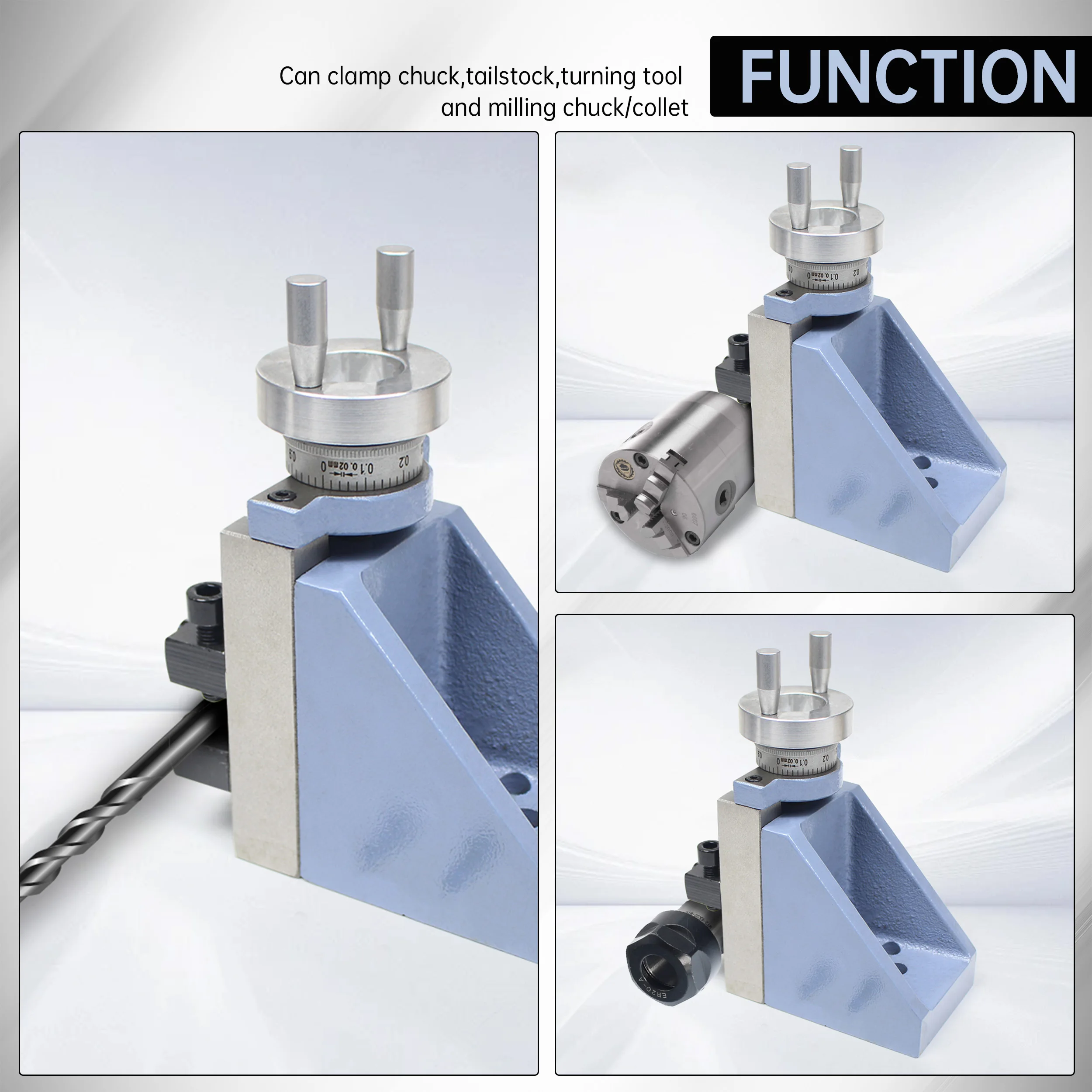 【EU Stock】Vertical Knife Holder Vertical Slider Tool Holder For WM210V CD 210V Milling Attachment Mini Lathe Accessories Part