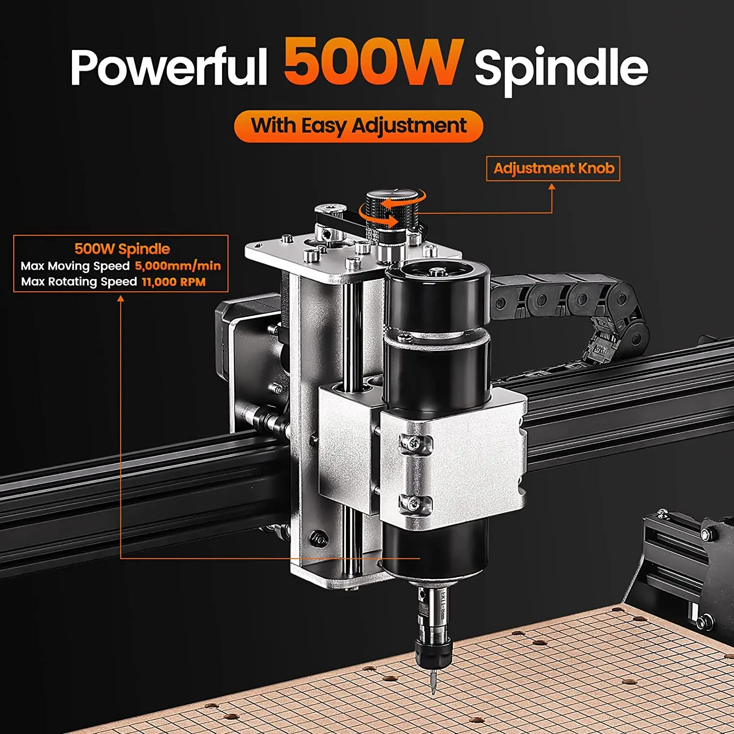 【EU/US/BR SHIP】CNC 4540 Plus 500W Spindle Cutting Machine MDF Table Worktop Metal Milling Engraving Machine 20W 40w Laser Module