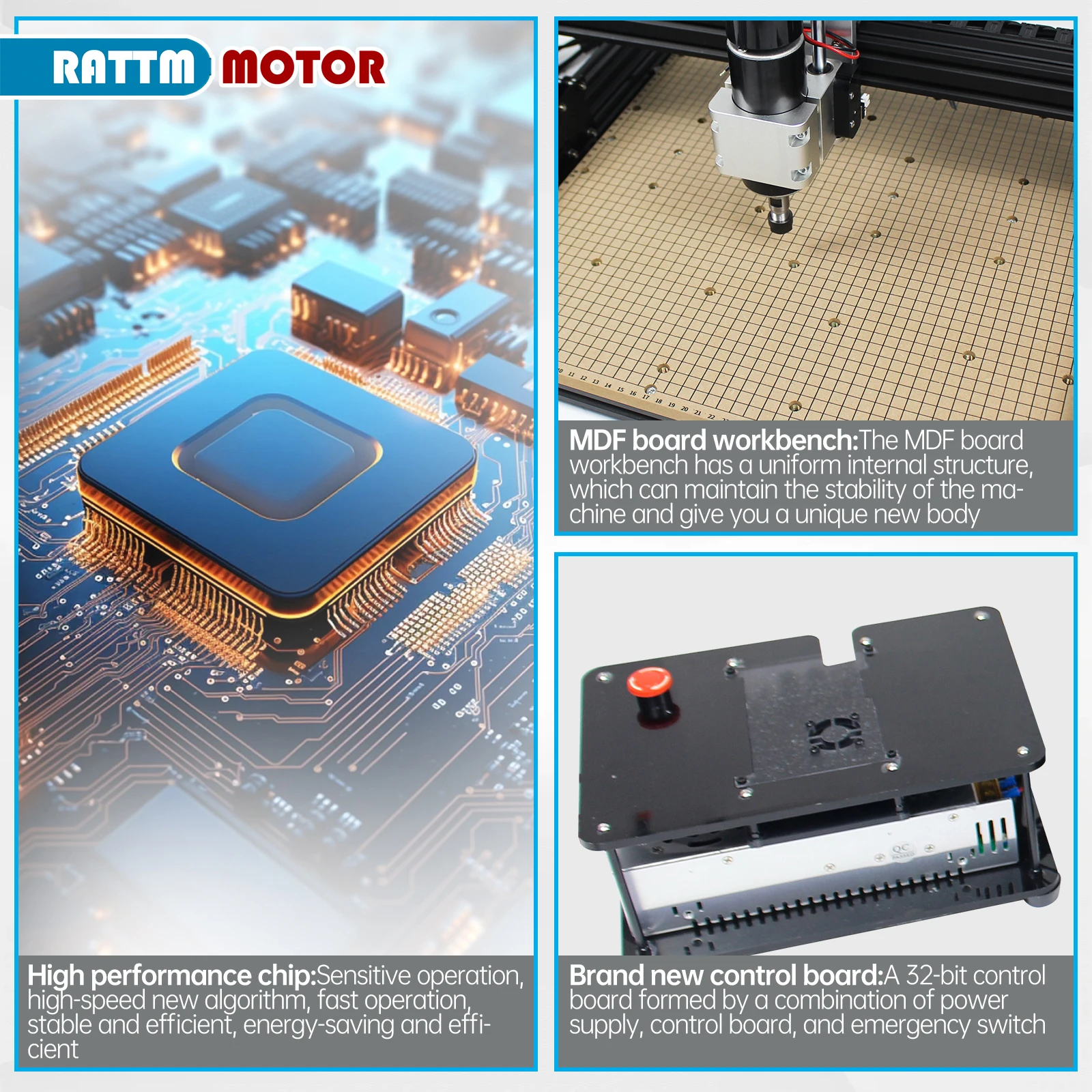 【EU/US/BR SHIP】CNC 4540 Plus 500W Spindle Cutting Machine MDF Table Worktop Metal Milling Engraving Machine 20W 40w Laser Module
